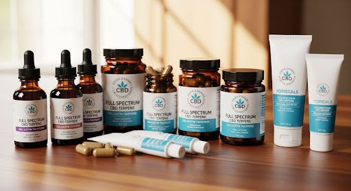 Different Full Spectrum CBD Products