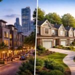 City Lights or Quiet Nights Comparing Urban and Suburban Townhomes
