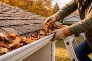 Clearing the Gutters After the Final Leaves Fall